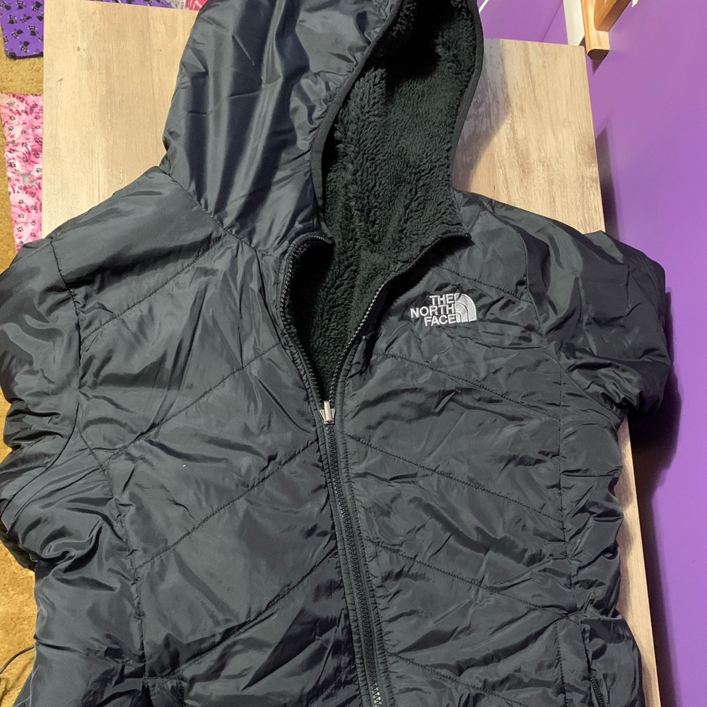 Girls reversible hooded North Face